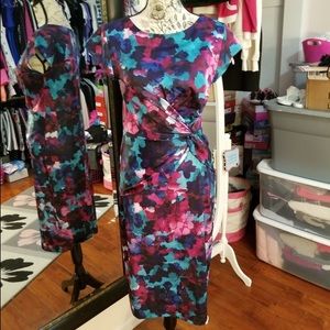Avon Floral Ruched Midi